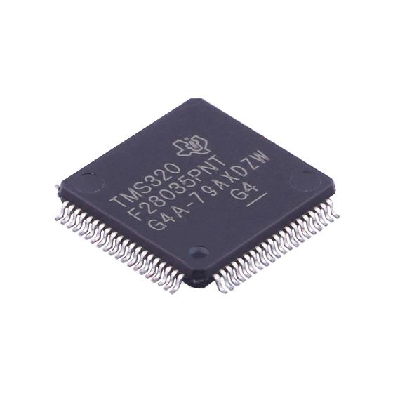 TMS320F28035PNT IC Electronic Components MCU 32-bit C2000 C28x RISC 128KB Flash 1.8V/3.3V 80-Pin LQFP Tray 0